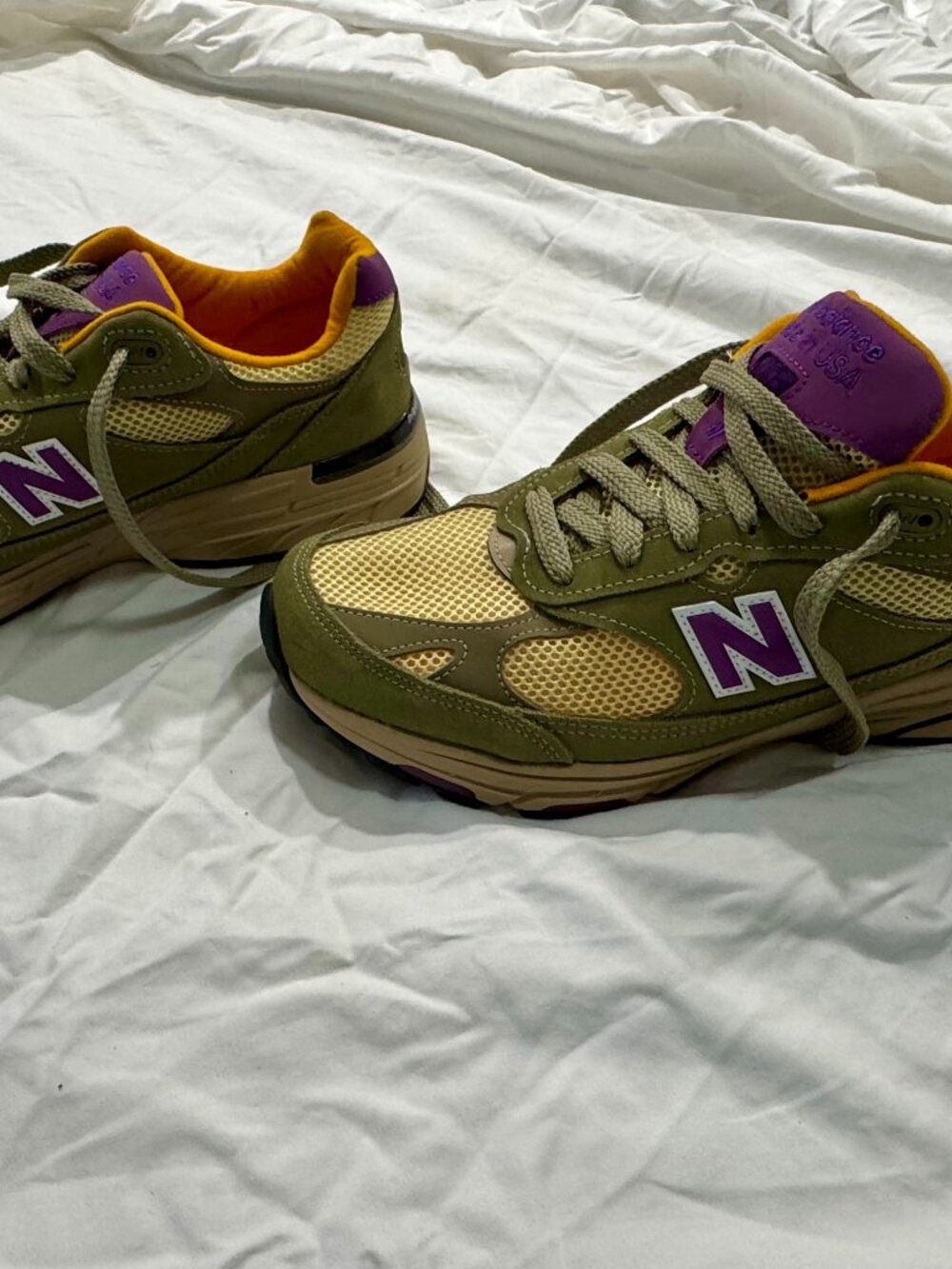 New Balance x Teddy Santis 993 Made in USA Olive Leaf Maize Size 11.5D U993OL